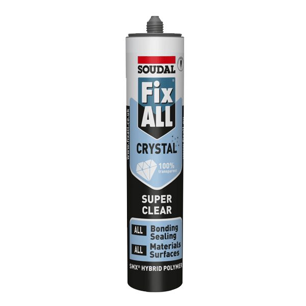 Soudal Fix All Crystal Adhesive and Sealant, White 290ml (118779)