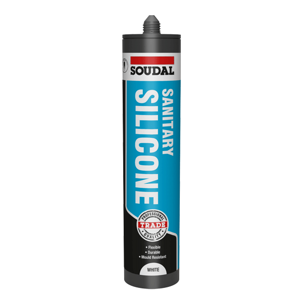 Soudal Sanitary Silicone, White 290ml (121647). Part of a growing range of sealants and adhesives from Fusion Fixings, all at competitive prices.