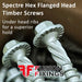 Spectre Flanged Hex Head timber screws info image from Fusion Fixings