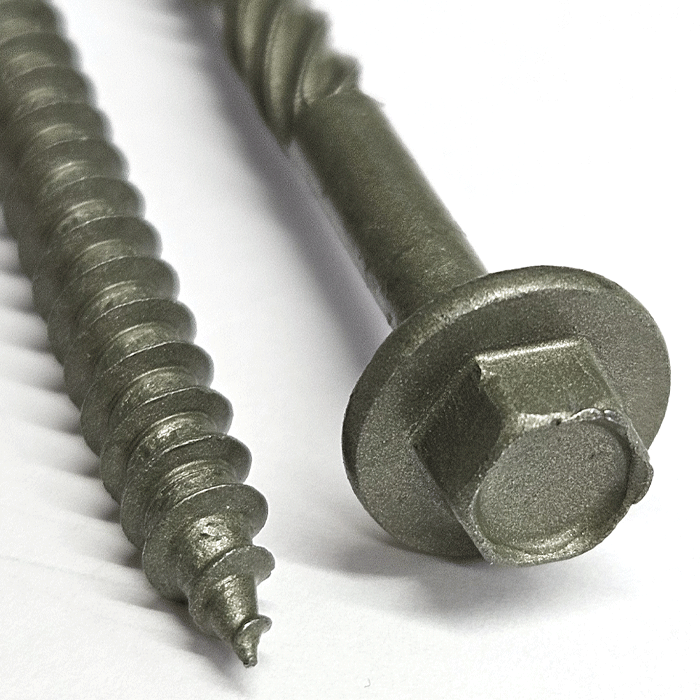 Detail image for the Spectre Flanged Hex Head Timber Landscaping Screws, Green