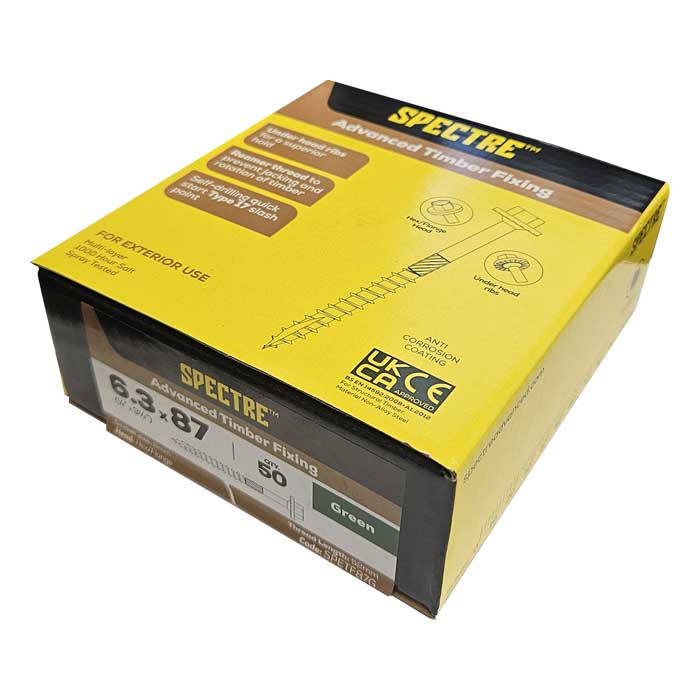 Spectre hex flanged head timber screw box of 50 image from Fusion Fixings