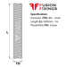 Size guide for the M3 x 1000mm Threaded Bar A2 Stainless Steel DIN 976