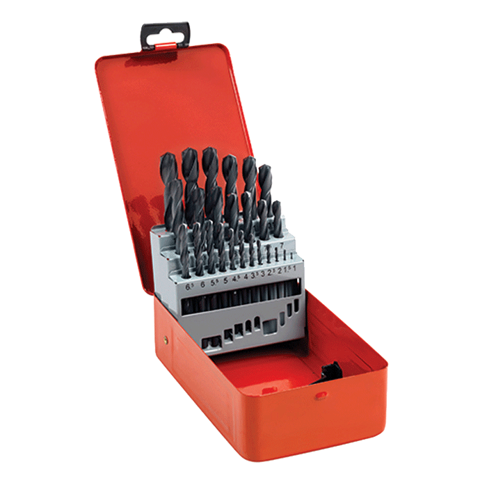 HSS Metric Roll Forged Multi-Purpose Jobber Drill Bit Set 25 Piece 1mm - 13mm (HSSR25DS)