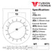 Size guide for the M3 Internal Fine Tooth Shakeproof Locking Washer A2 (304) Stainless Steel, DIN 6798J