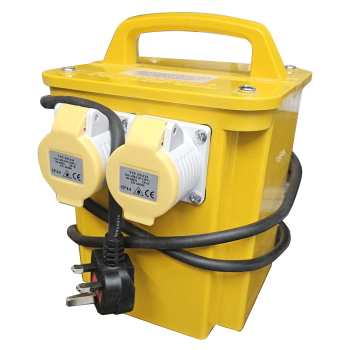 Faithfull Power Plus TRAN33A – 3.3 kVA Dual-Socket 110 V Site Transformer, IP44 Weatherproof