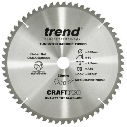 Trend CSB-CC30560 Circular Saw Blade 305mm x 30mm x 60T