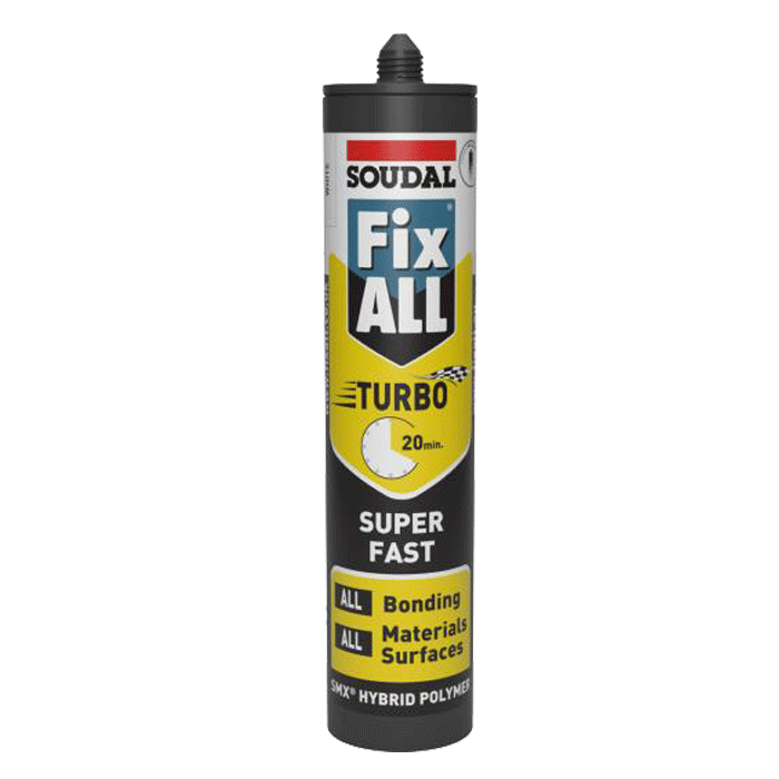 Soudal Fix All Turbo Adhesive & Sealant White - 290ml (122236)
