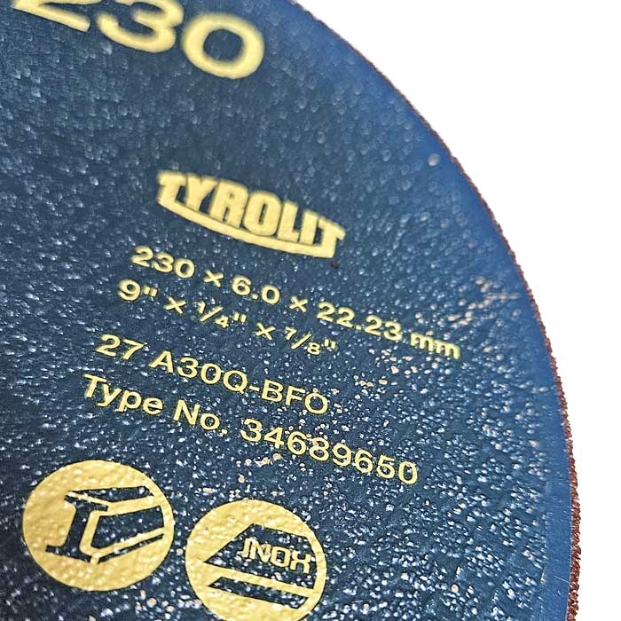 Tyrolit ONE 230mm x 6mm 2in1 Rough Grinding Disc - A30Q-BFO (Pack of 10)