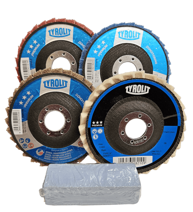 Tyrolit 115mm 5 Piece Polishing Kit for Aluminium
