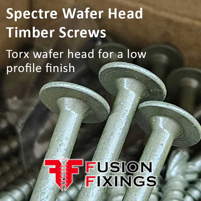 Wafer head timber screws information image from Fusion Fixings.