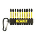 DeWALT 10pc Mixed Pozi & Phillips FLEXTORQ Impact Driver Bit Keyring Set, DT7274-QZ – CLEARANCE