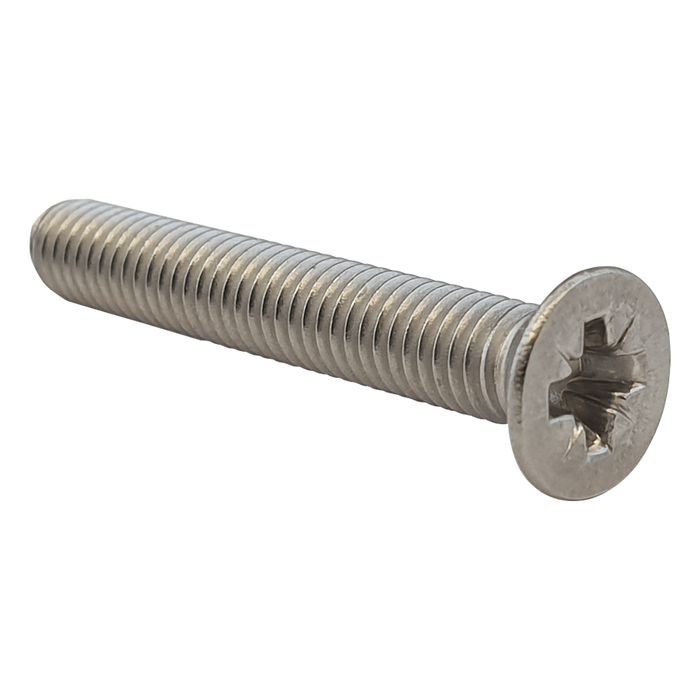 M4 x 55mm Pozi Countersunk Machine Screw A2 Stainless DIN 965Z
